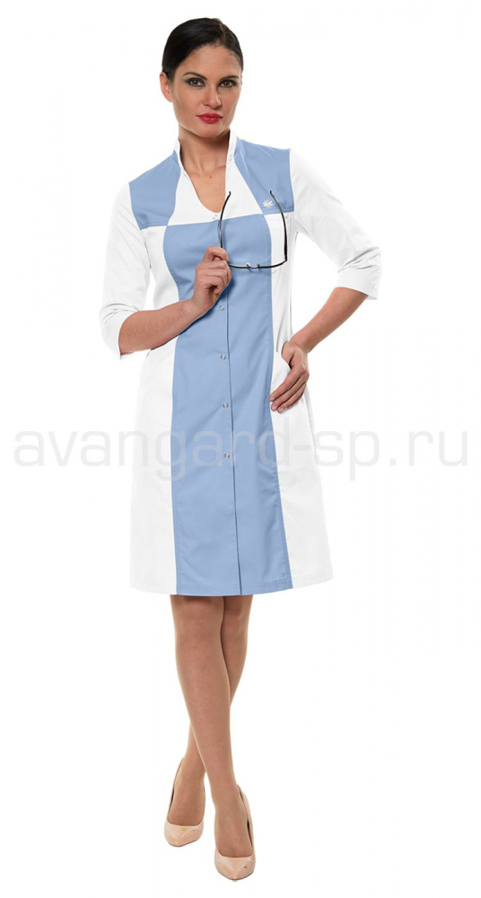 Халат женский LL1102 (бел+гол)