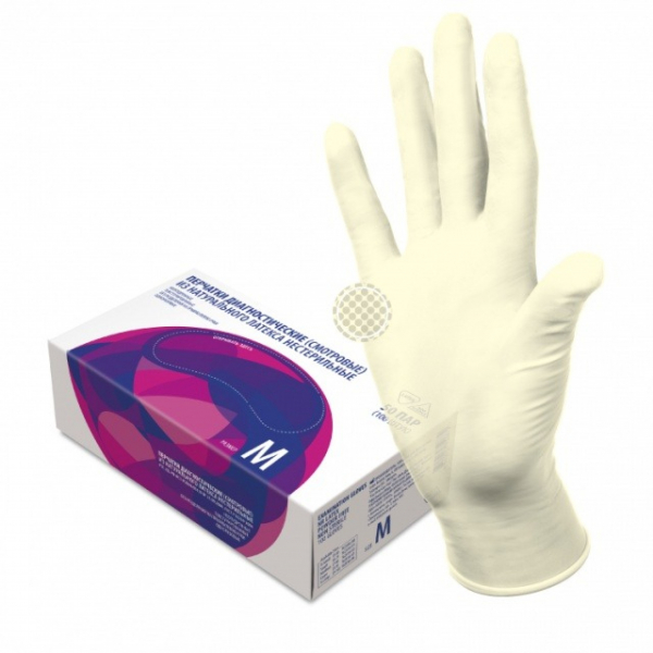 Перчатки латексные смотровые неопудренные TOP GLOVE
